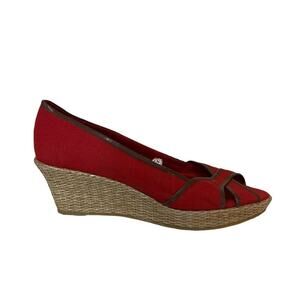 Merona Wenda Shoes Women's Size 8.5 Espadrilles Open Toe Slip On Platform Heels